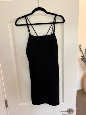 Black Strappy Mini Dress - Classic Women's Dress